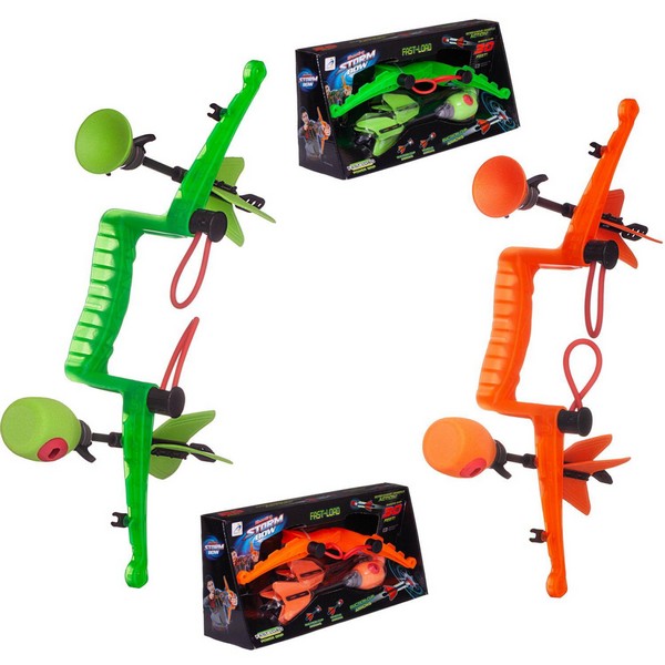 Игрушечное оружие Junfa toys Лук с двумя стрелами AX1021 лук со стрелами зеленый/оранжевый